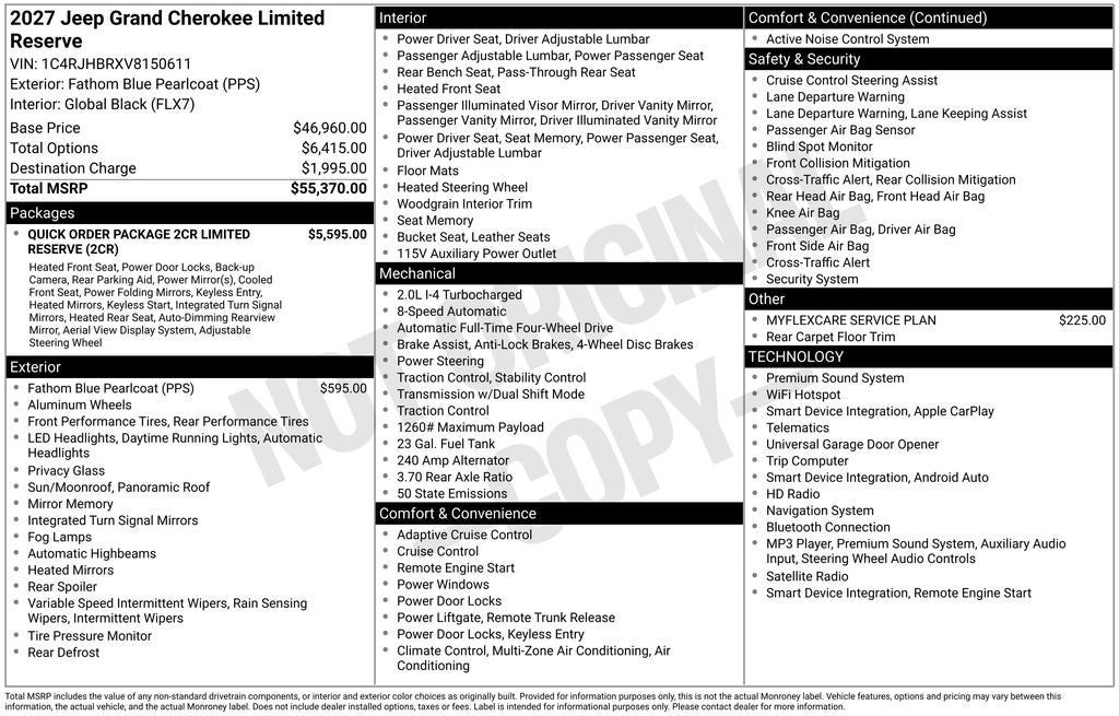 2027 Jeep Grand Cherokee Limited Reserve