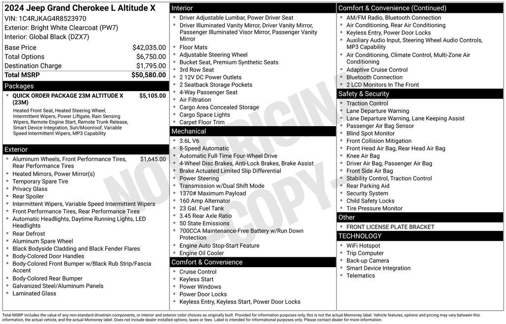2024 Jeep Grand Cherokee L Altitude X 4x4