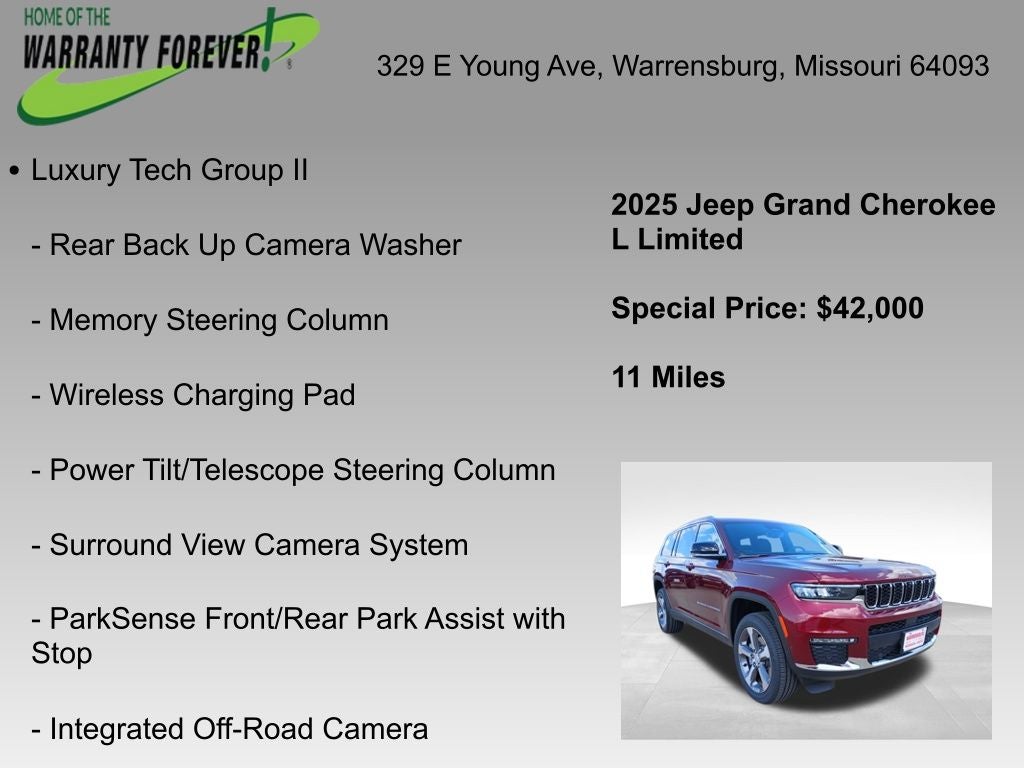 2025 Jeep Grand Cherokee GRAND CHEROKEE L LIMITED 4X4