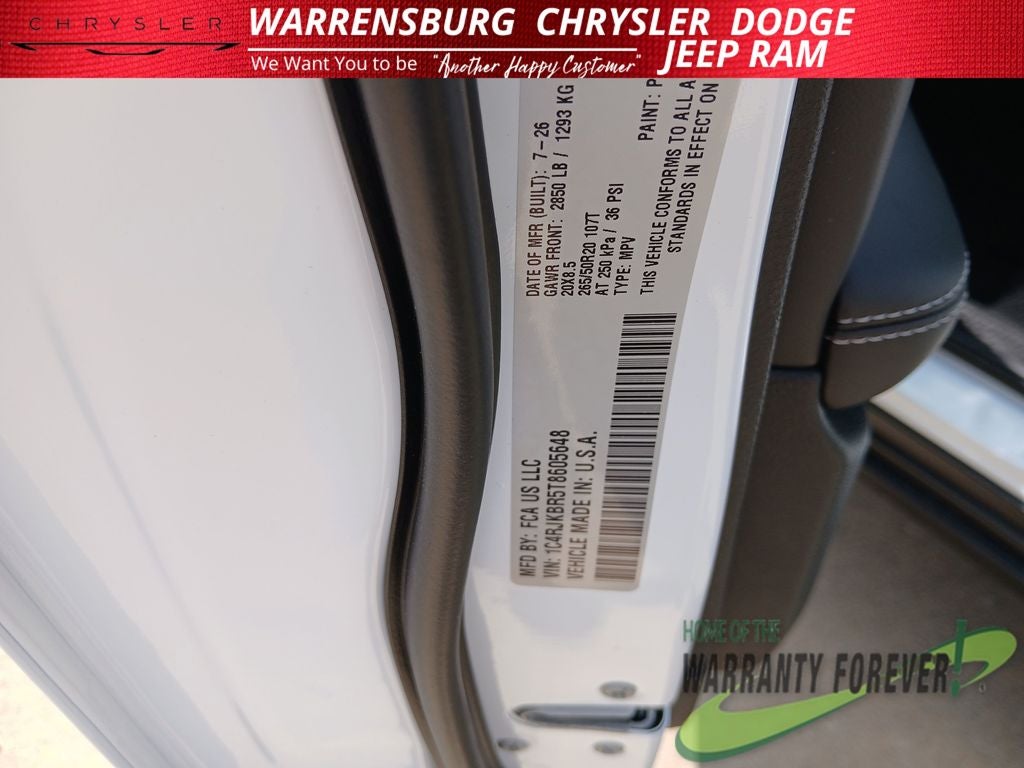 2026 Jeep Grand Cherokee GRAND CHEROKEE L LIMITED 4X4