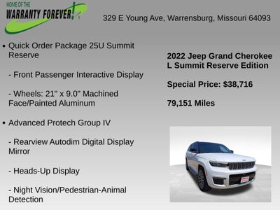 2022 Jeep Grand Cherokee L Summit Reserve 4x4