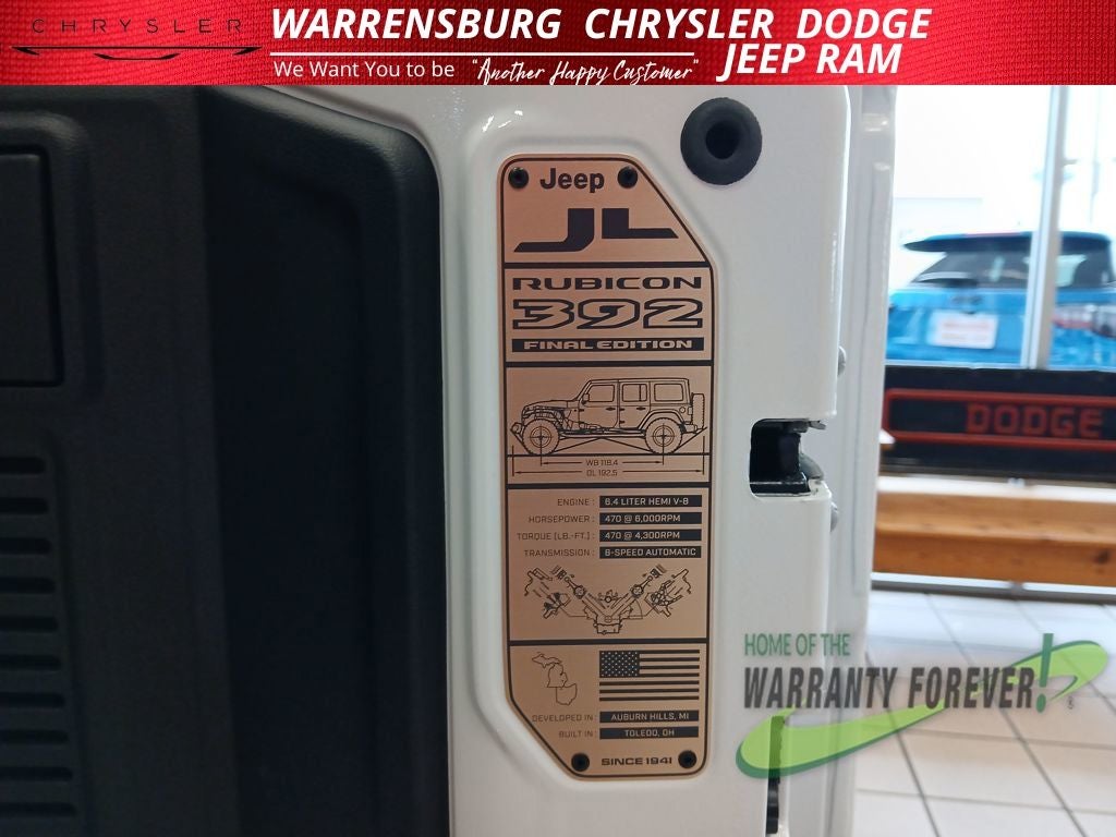 2025 Jeep Wrangler WRANGLER 4-DOOR RUBICON 392