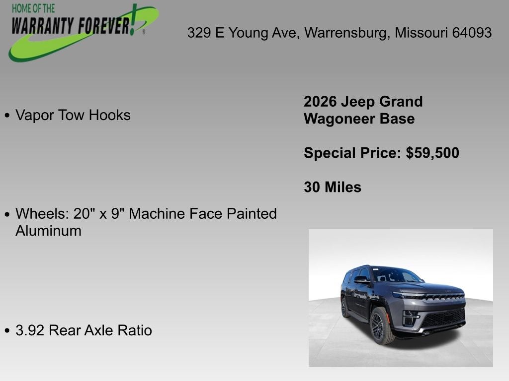 2026 Jeep Grand Wagoneer GRAND WAGONEER 4X4