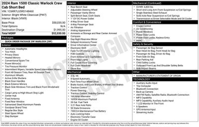 2024 RAM 1500 Classic Warlock Crew Cab 4x4 5'7' Box