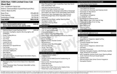 2026 RAM 1500 Limited Crew Cab 4x4 5'7' Box