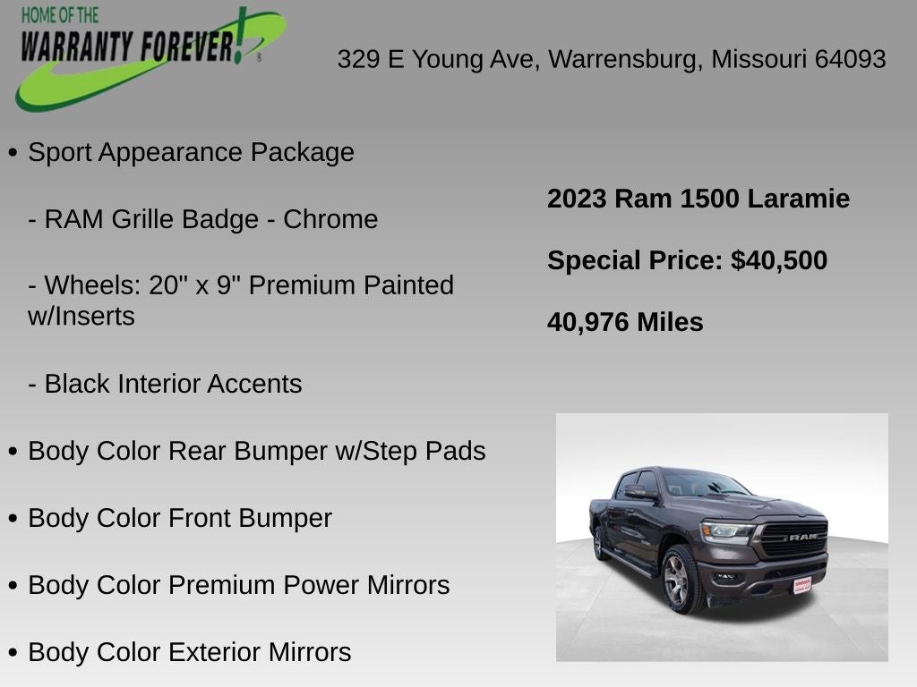 2023 RAM 1500 Laramie Crew Cab 4x4 5'7' Box