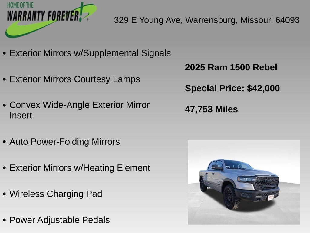 2025 RAM 1500 Rebel Crew Cab 4x4 5'7' Box