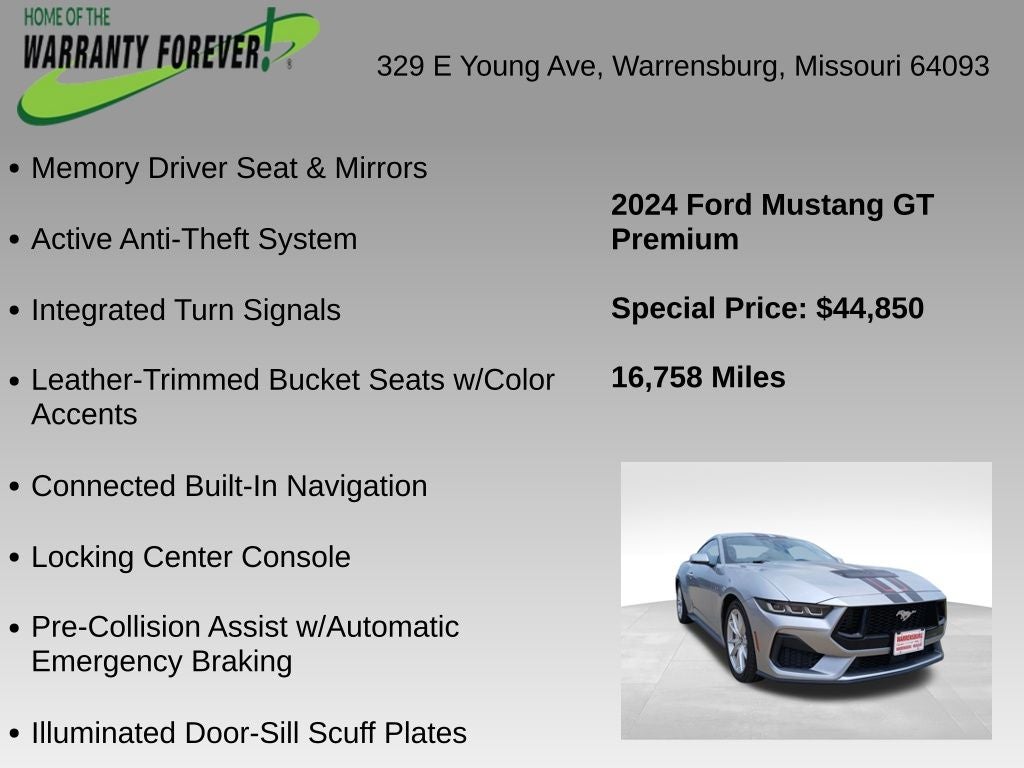 2024 Ford Mustang GT Premium Fastback