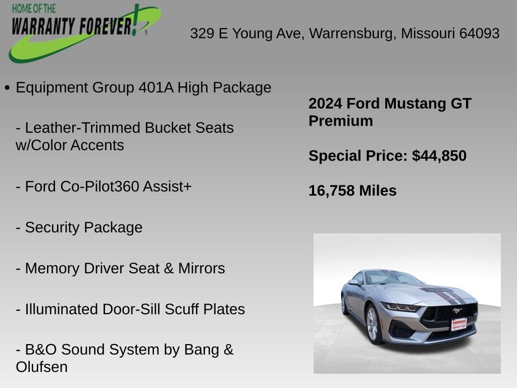2024 Ford Mustang GT Premium Fastback