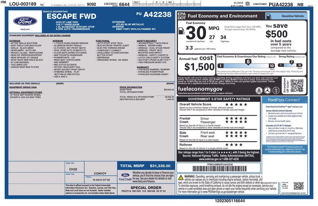 2023 Ford Escape ST-Line