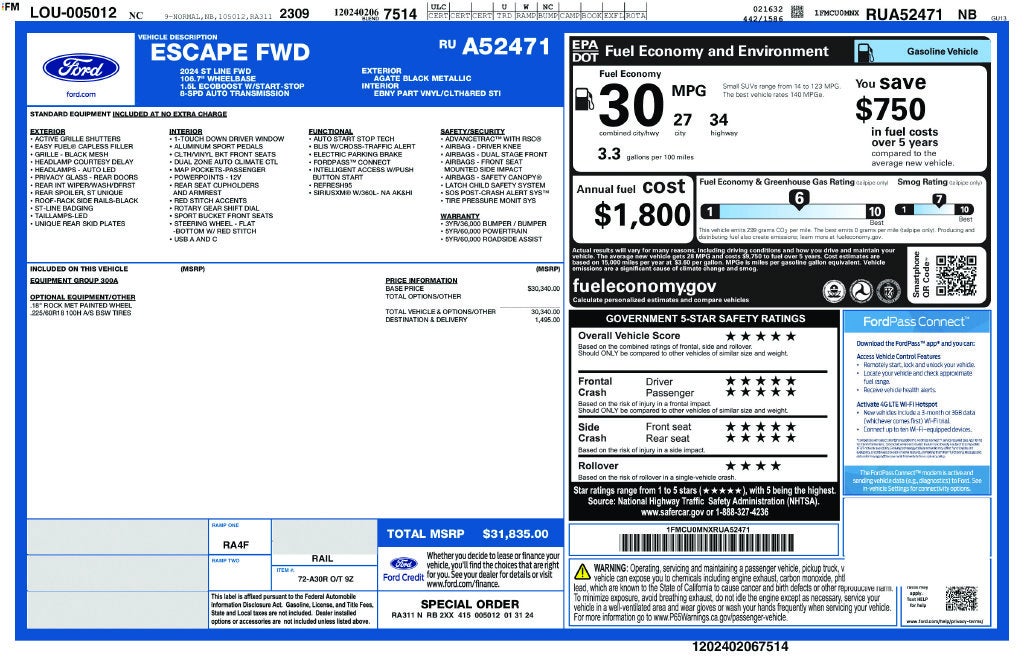 2024 Ford Escape ST-Line