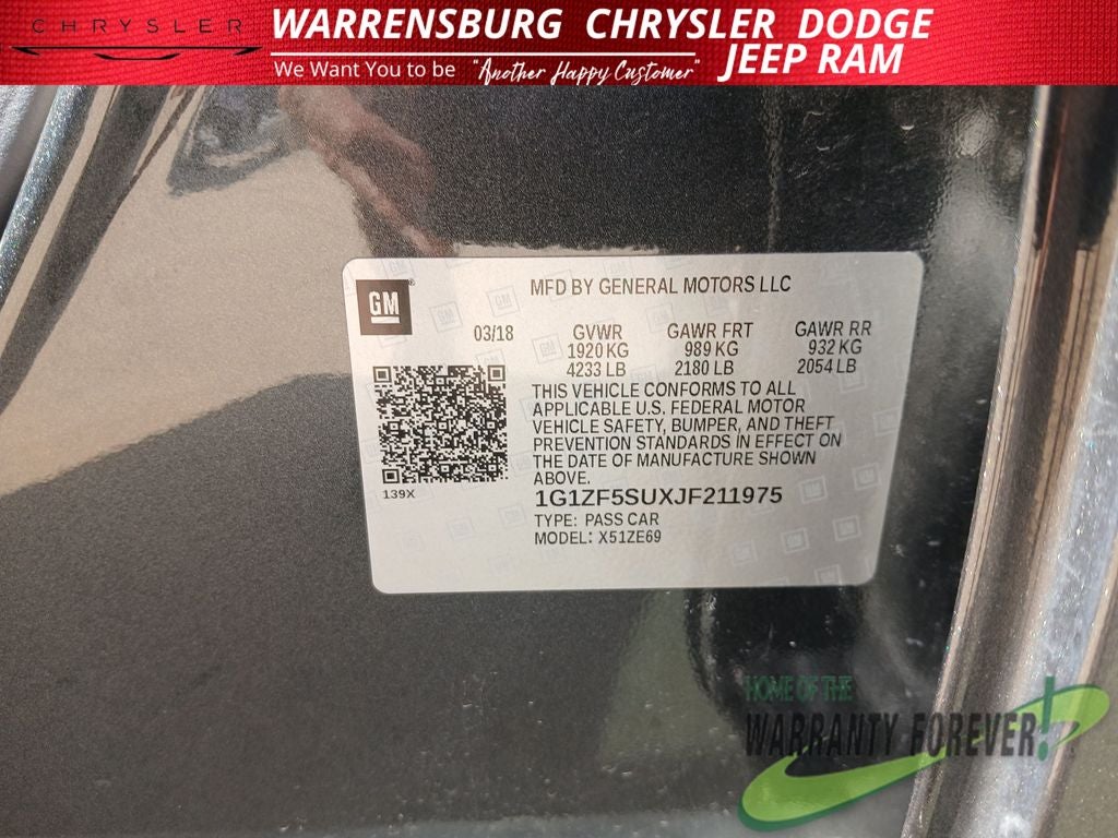 2018 Chevrolet Malibu Hybrid Hybrid