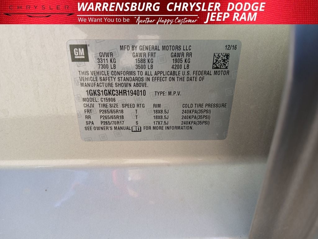 2017 GMC Yukon XL SLT