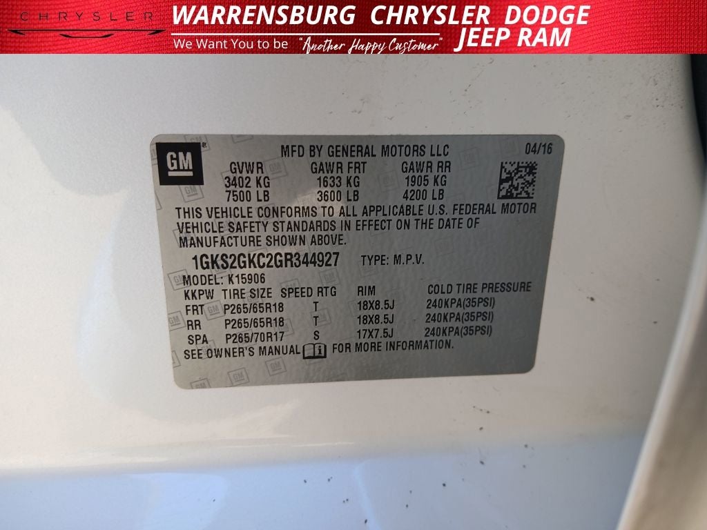 2016 GMC Yukon XL SLT