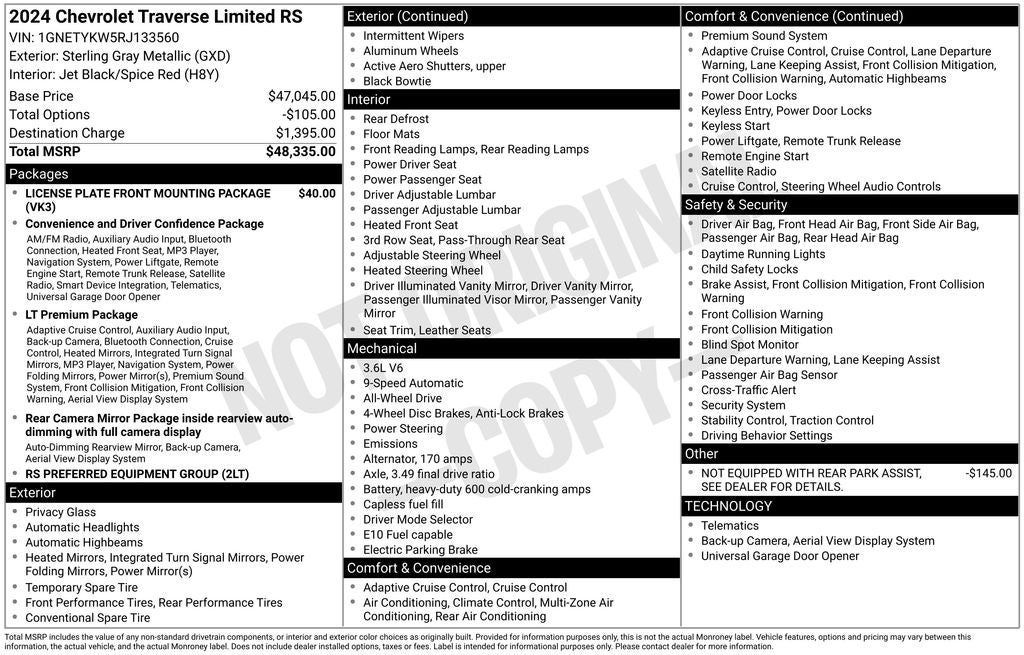2024 Chevrolet Traverse Limited AWD RS