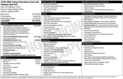 2025 GMC Canyon 4WD Elevation