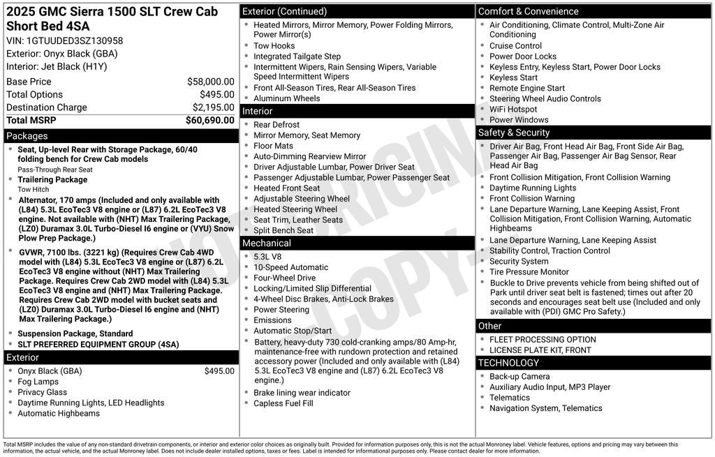 2025 GMC Sierra 1500 4WD Crew Cab Short Box SLT