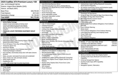 2025 Cadillac XT4 FWD Premium Luxury