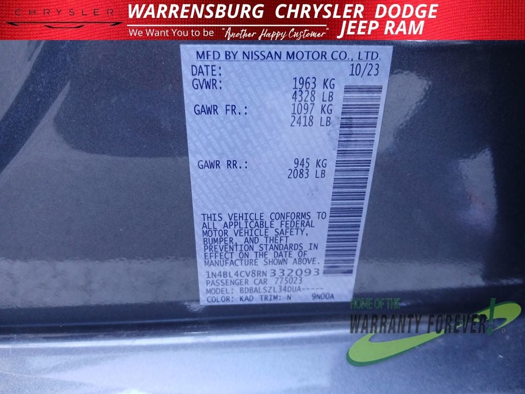 2024 Nissan Altima SR FWD