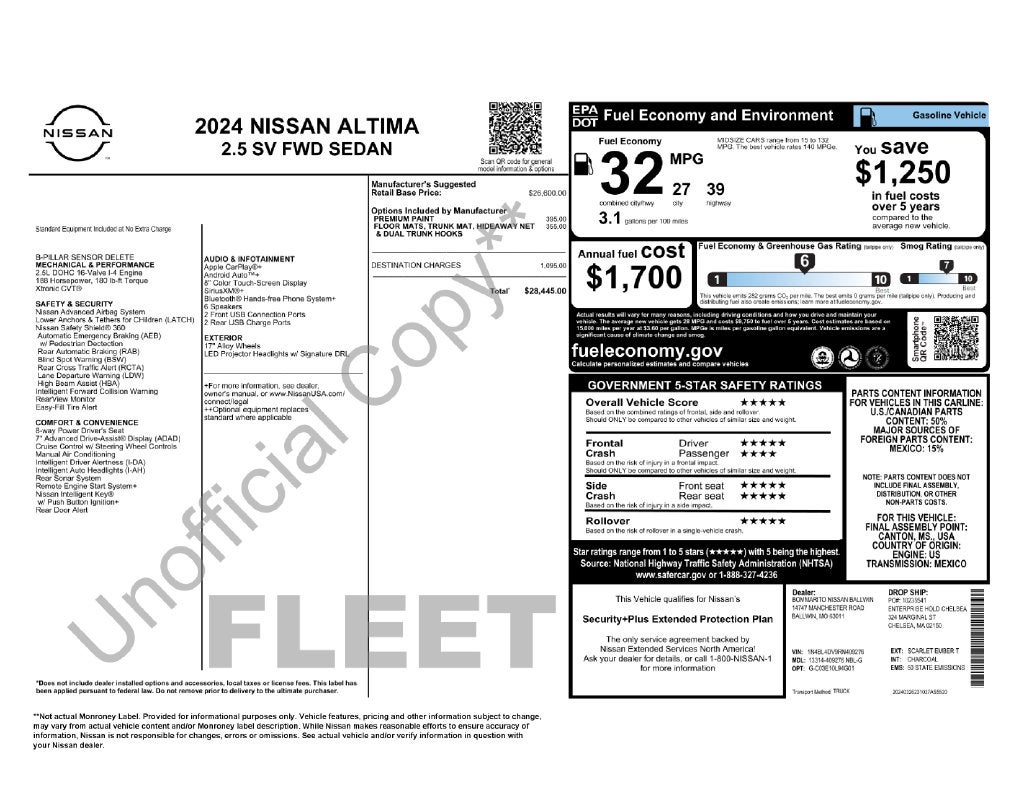 2024 Nissan Altima SV FWD