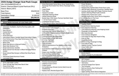 2026 Dodge Charger CHARGER SCAT PACK 2-DOOR AWD