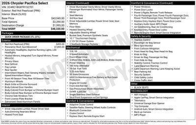 2026 Chrysler Pacifica PACIFICA SELECT