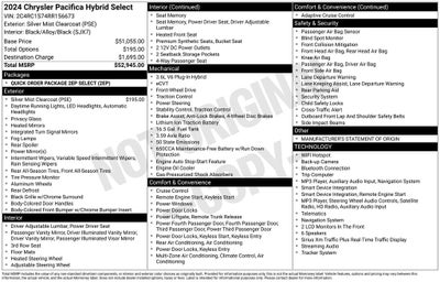 2024 Chrysler Pacifica Hybrid Select