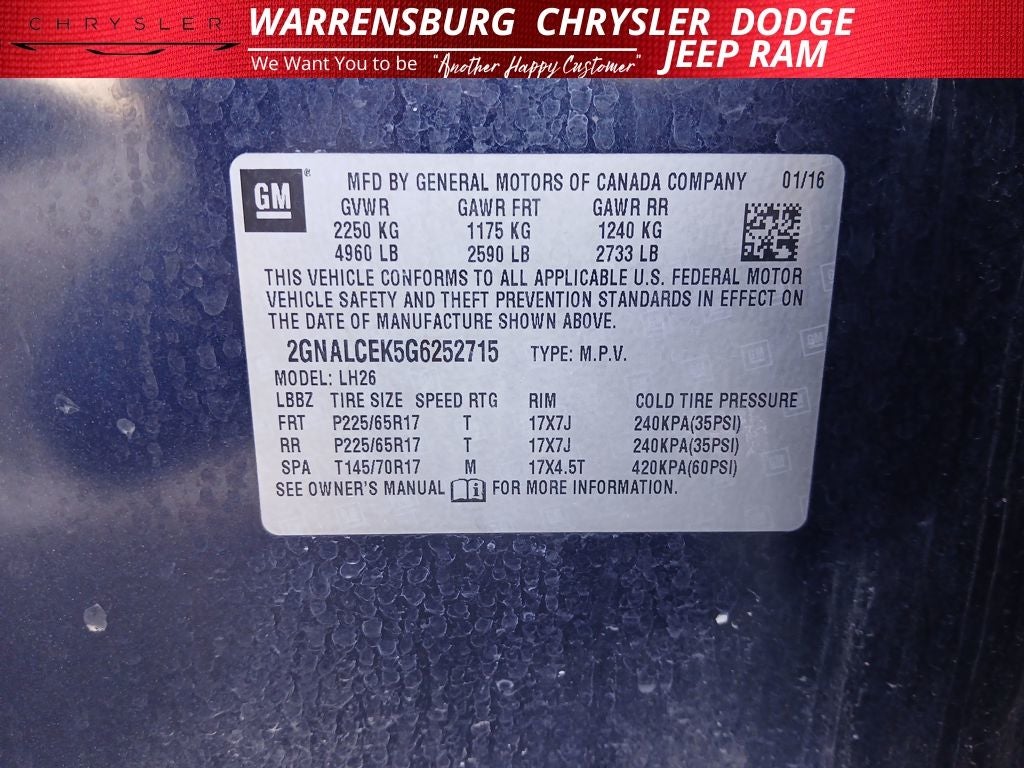 2016 Chevrolet Equinox LT