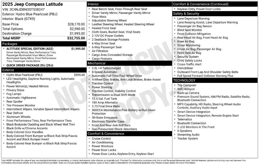 2025 Jeep Compass Latitude 4x4