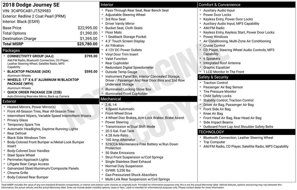 2018 Dodge Journey SE