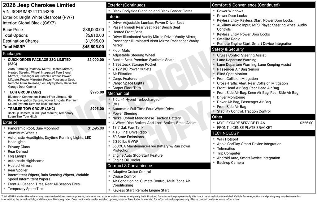 2026 Jeep Cherokee CHEROKEE LIMITED 4X4