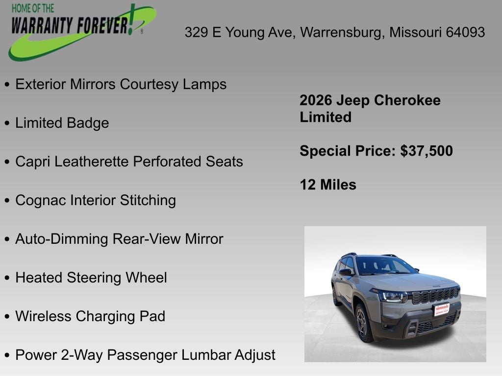2026 Jeep Cherokee CHEROKEE LIMITED 4X4