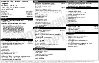 2024 RAM 3500 Laramie Crew Cab 4x4 8' Box