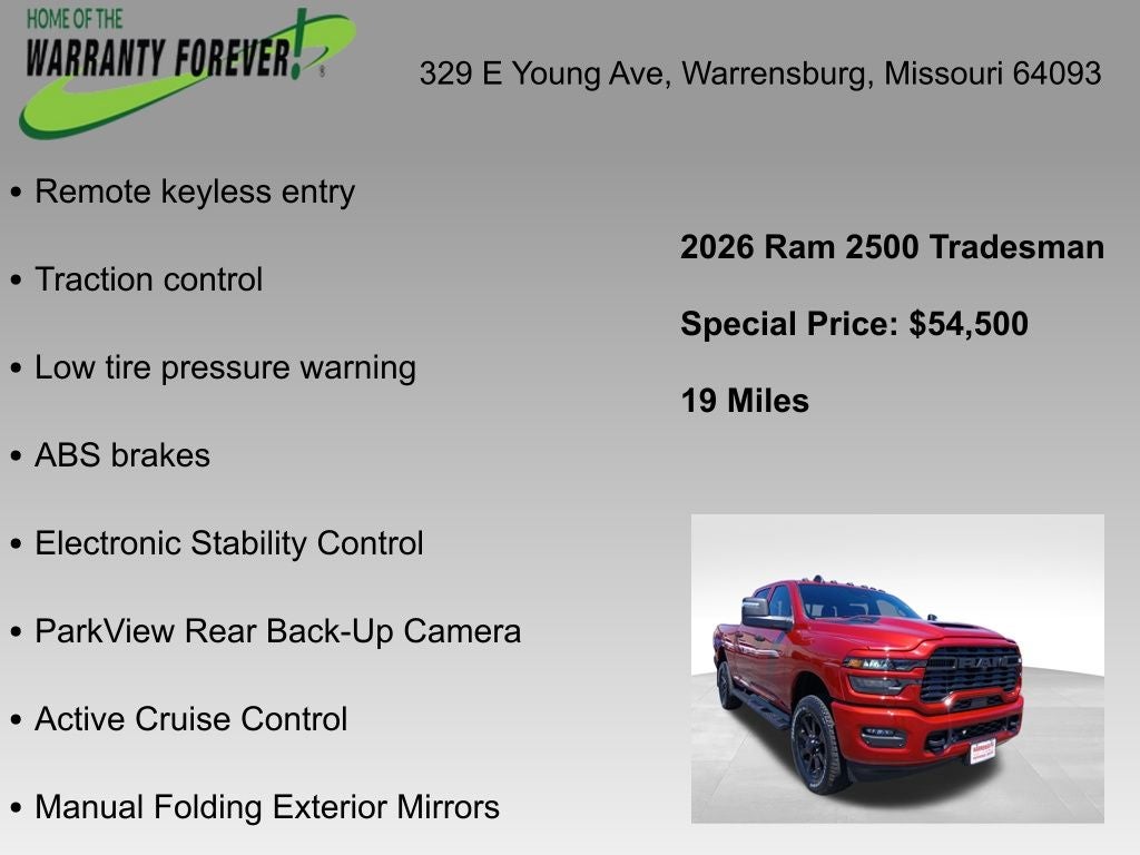 2026 RAM Ram 2500 RAM 2500 BLACK EXPRESS CREW CAB 4X4 6'4' BOX