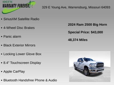 2024 RAM 2500 Big Horn Crew Cab 4x4 6'4' Box