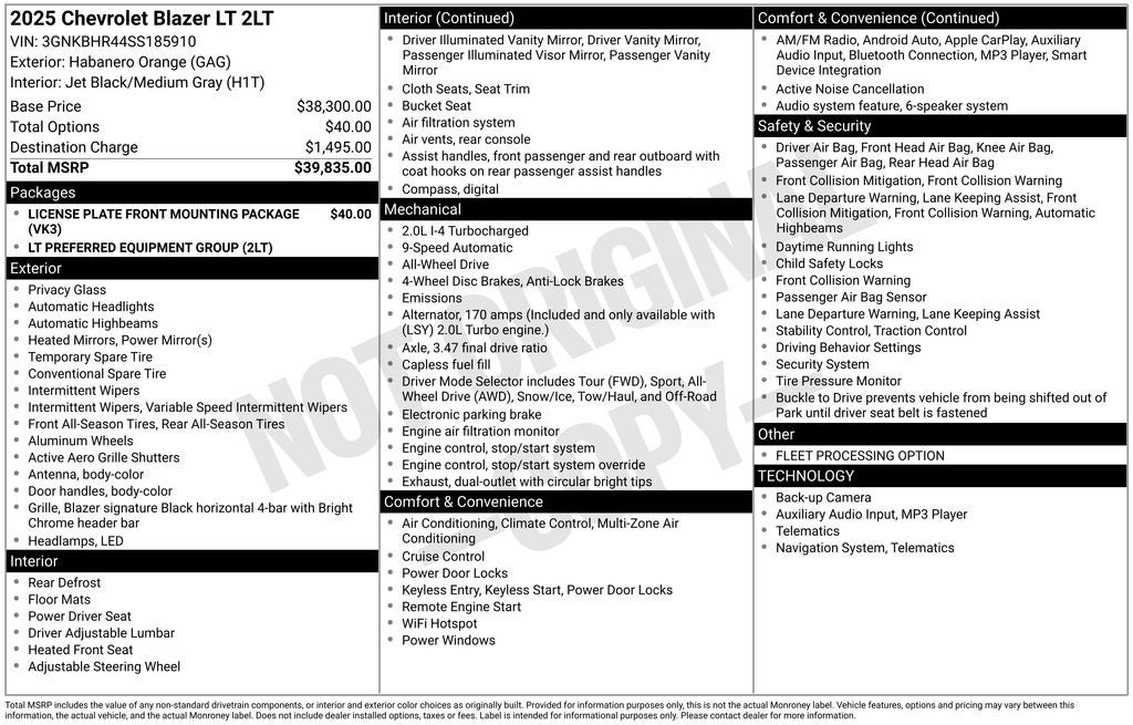 2025 Chevrolet Blazer AWD 2LT