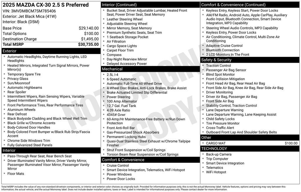 2025 Mazda Mazda CX-30 2.5 S Preferred Package