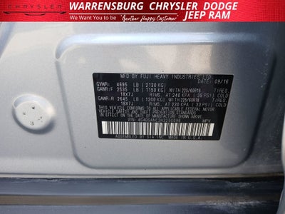 2017 Subaru Outback 2.5i Limited