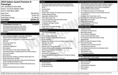 2024 Subaru Ascent Premium 8-Passenger