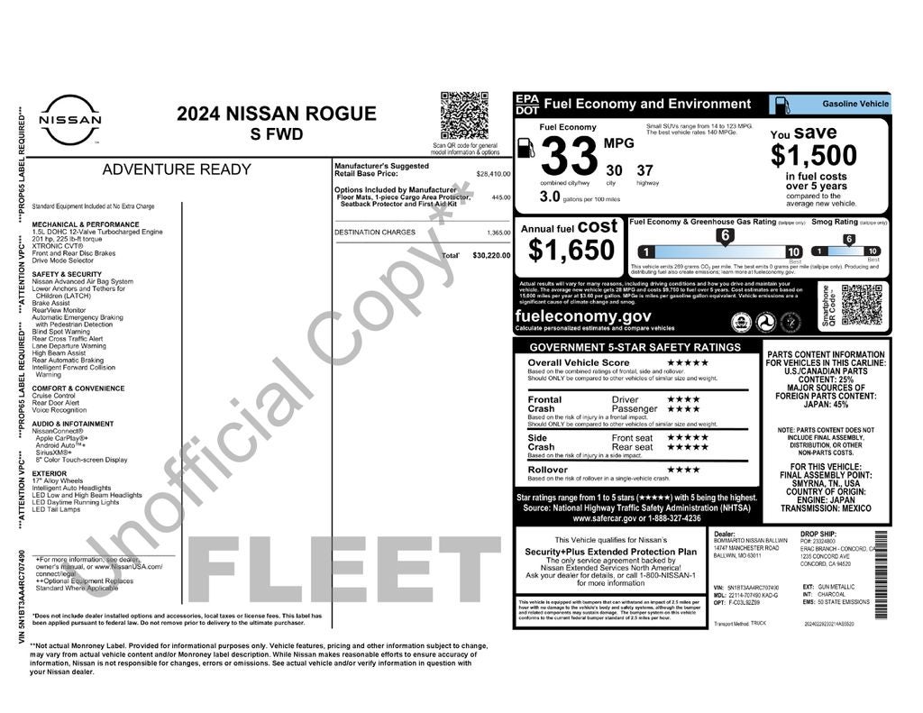 2024 Nissan Rogue S FWD