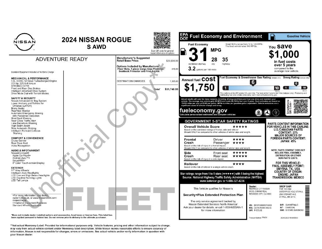 2024 Nissan Rogue S Intelligent AWD