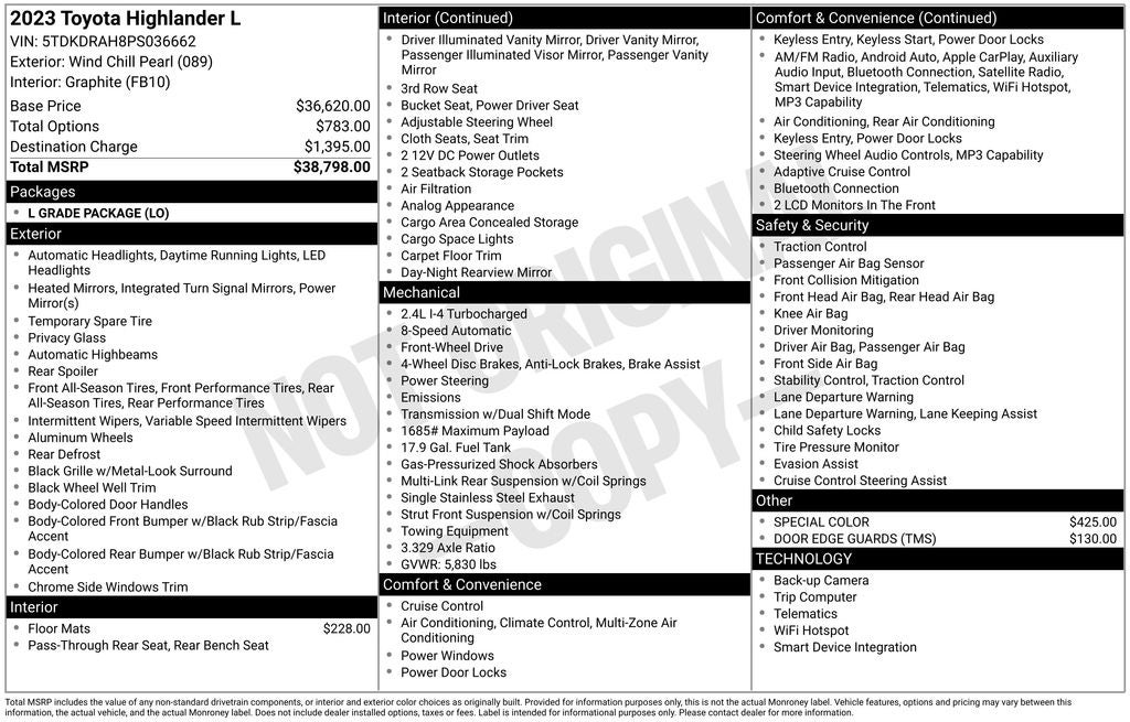 2023 Toyota Highlander L