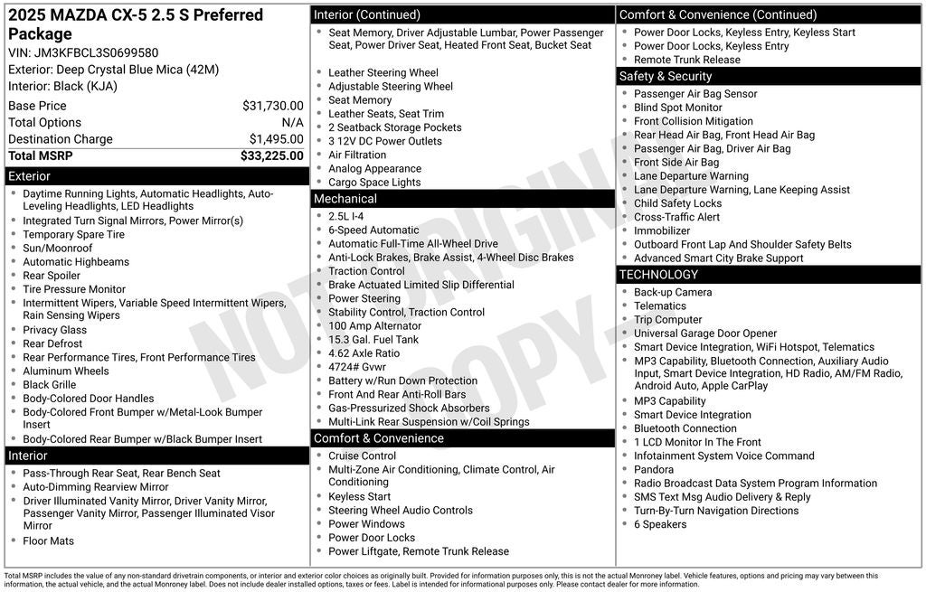 2025 Mazda Mazda CX-5 2.5 S Preferred
