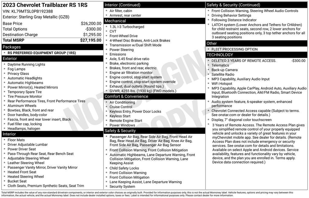 2023 Chevrolet Trailblazer FWD RS